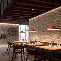 Linea Light Miguel LED pendant light, red, aluminium, 2,700 K Linea Light Miguel LED pendant light, red, aluminium, 2,700 K