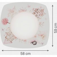Elobra Feenwelt Starlight LED ceiling light, white/pink, length 58 cm