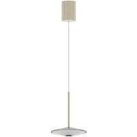 LOOM DESIGN LED-pendellampa Solene, vit, glas, Ø 20 cm