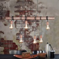 EGLO Suspension Townshend 4 en brun foncé