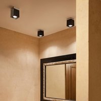 Fabbian Cubetto ceiling light 1-bulb, black