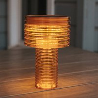 Newgarden LED-solcellsbordslampa Ambar, orange, PMMA, IP44