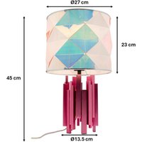 KARE bordslampa Coachella Colore, rosa/blå/vit, 45, E27