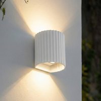 Lindby LED-utomhusvägglampa Ralino, vit, 2 lampor, IP65