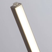 Searchlight Tribeca LED table lamp, silver/opal white, metal, CCT, 50 cm
