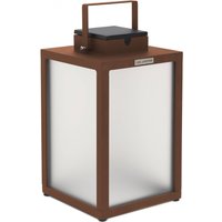 Les Jardins Tradition LED-sollykta, corten, höjd 40 cm