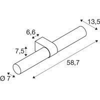 SLV LED badrumsvägglampa Lygant dubbel, mässingsfärgad, aluminium