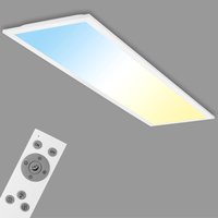 Briloner Piatto LED panel CCT remote control, 100x25, white