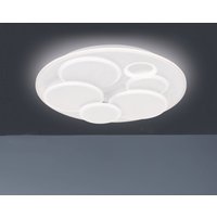 FISCHER & HONSEL LED-taklampa Dots, vit, Ø 50 cm, metall/akryl, CCT