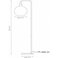 Lucide Julius golvlampa med marmorbas, svart/guld