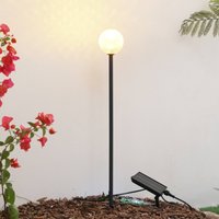 Lindby Brindley LED solar light, black, glass, IP65