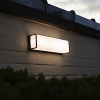 LUTEC LED-utomhusvägglampa Doblo rektangel 35cm, 4 000 K
