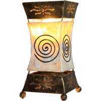 Woru Bright Xenia table lamp with a spiral motif