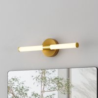 EGLO Ramola LED wall lamp, brass colour, width 45 cm, IP44, CCT