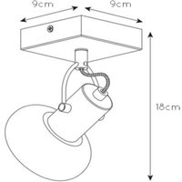 Lucide Madee downlight black/smoke, 1-bulb