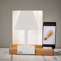 Aluminor Luxi LED table lamp, integrated charging station