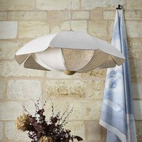 MARKET SET hanging light Coquillage, 110 cm cream-coloured, linen