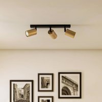 SIGMA Ceiling spotlight Zoom, 3-bulb, black/gold