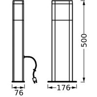 LEDVANCE LED-gångbelysning Endura Hybrid Dallas, mörkgrå