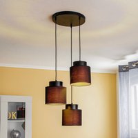 Luminex Hänglampa Soho cylindrisk rund 3flsvart/guld