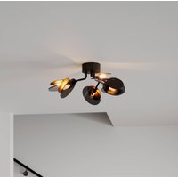 By Rydéns Turno plafonnier, noir à 6 lampes