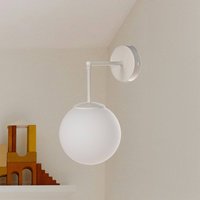 HELAM Vägglampa Moon, 35 cm, sandfärgat glas, stickpropp, E27