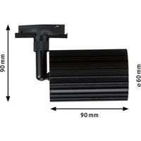 Paulmann URail Lirena Track Spotlight, black, Ø 6 cm, GU10