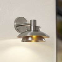 Lucande Thais outdoor wall light, stainless steel, Ø 25 cm