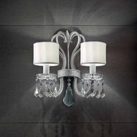 Masiero Applique Galà en blanc et argenté à 2 lampes