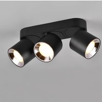 Trio Lighting Spot pour plafond Guayana GU10 à 3 lampes noir