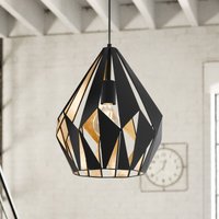 EGLO Hänglampa Carlton i svart Ø 31 cm