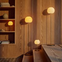 FRANDSEN Golvlampa Ball Glass, bärnsten, glas, 130 cm, E27