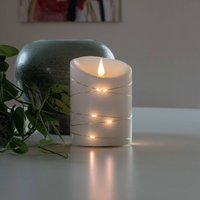 Konstsmide Christmas LED wax candle white Light colour warm white 14 cm
