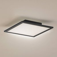 Lindby LED panel Enhife, black, 30 x 30 cm, metal, 4,000K