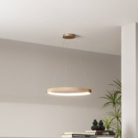 Luce Ambiente Design LED-pendellampa Niike, guldfärgad, Ø 50 cm, metall, CCT