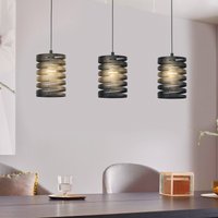 EGLO Cremella hänglampa, längd 94 cm, svart, 3 lampor, stål