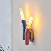 OSRAM Decor Straw wall light, 2-bulb, colourful, steel, E27
