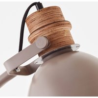 Brilliant Erena floor lamp, swivelling head, taupe