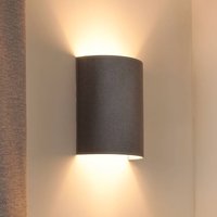 Duolla Semi Circle wall light, Soro, grey, E27