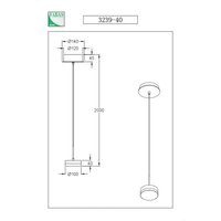 Fabas Luce LED pendant light Dunk, aluminium, 1-bulb, 3,000 K, metal
