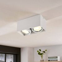 Arcchio downlight Mabel, 2-bulb, 27 cm, white, GU10
