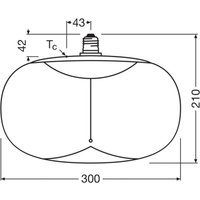 OSRAM LED Vintage Big E27 E27 12W 818 Glödlampa bärnsten dimbar