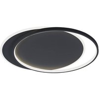 Viokef LED ceiling lamp Evelyn, black, length 55 cm, metal