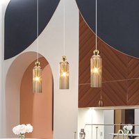 Maytoni Antic hänglampa, glasskärm i konjakfärg
