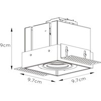 Lucide Inbyggnadsspot Trimless, 1 lampa, vit