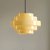 ALDEX Hänglampa Filo, gul, Ø 28 cm, glas