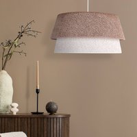 Euluna Boucle pendant light, Ø 50 cm, cappuccino/ecru