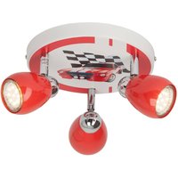 Brilliant Racing LED ceiling light, 3-bulb