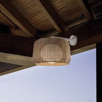 Bover utomhusvägglampa Fora A, naturvit/beige, Ø 50 cm, E27