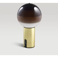 MARSET batteridriven bordslampa Dipping Light, brun/mässing, dimbar